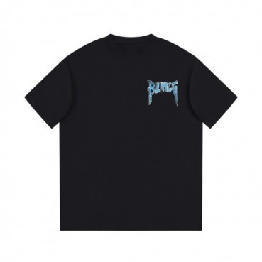 발렌시아가 남성 크루넥 블랙 반팔티 - Balenciaga Mens Black Short sleeved T