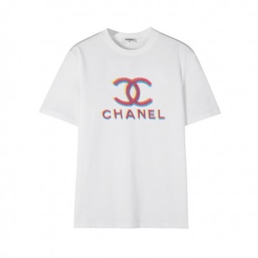 샤넬 여성 크루넥 화이트 반팔티 - Chanel Womens White Tshirts 
