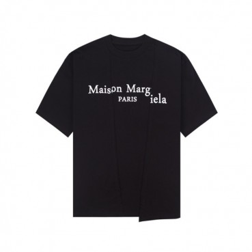 메종마르지엘라 남/녀 크루넥 블랙 반팔티 - Maison Margiela Unisex Black Tshirts 