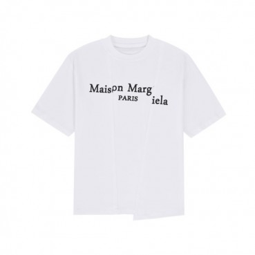 메종마르지엘라 남/녀 크루넥 화이트 반팔티 - Maison Margiela Unisex White Tshirts 