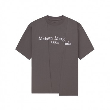 메종마르지엘라 남/녀 크루넥 그레이 반팔티 - Maison Margiela Unisex Gray Tshirts 