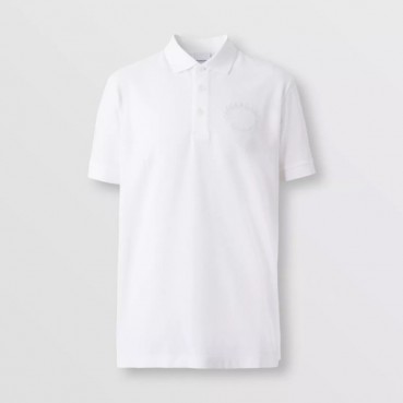 버버리 남성 화이트 폴로 반팔티 - Burberry Mens White Tshirts 