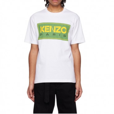 겐조 남/녀 화이트 크루넥 반팔티 - Kenzo White Black Tshirts 