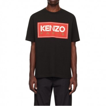 겐조 남/녀 블랙 크루넥 반팔티 - Kenzo Unisex Black Tshirts 
