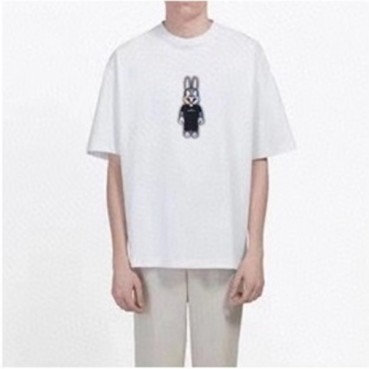 발렌시아가 남성 화이트 반팔티 - Balenciaga Mens White Tshirts 
