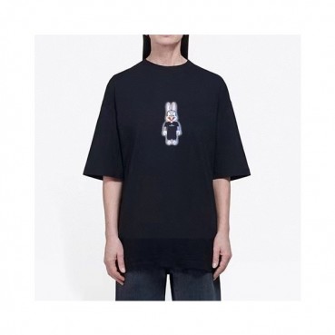 발렌시아가 남성 크루넥 블랙 반팔티 - Balenciaga Mens Black Short sleeved T