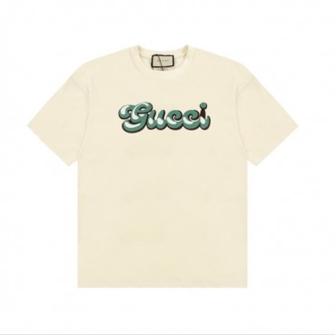 구찌 남/녀 아이보리 크루넥 반팔티 - Gucci Unisex Ivory Short sleeved T