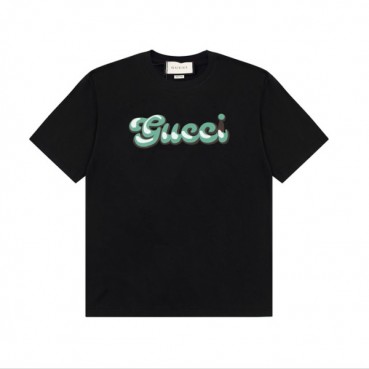구찌 남/녀 블랙 크루넥 반팔티 - Gucci Unisex Black Short sleeved T