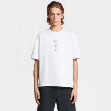 제냐 남성 화이트 크루넥 반팔티 - Zegna Mens White Tshirts 