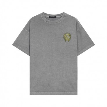 크롬하츠 남성 그레이 크루넥 반팔티 - Chrom Hearts Mens Gray Short sleeved T