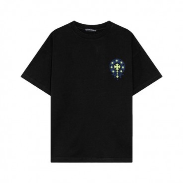 크롬하츠 남성 블랙 크루넥 반팔티 - Chrom Hearts Mens Black Short sleeved T