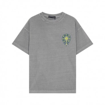 크롬하츠 남성 그레이 크루넥 반팔티 - Chrom Hearts Mens Gray Short sleeved T