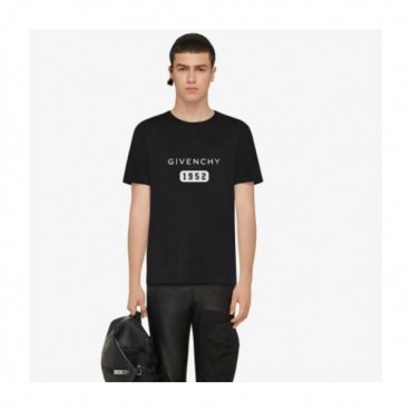 지방시 남/녀 크루넥 블랙 반팔티 - Givenchy Unisex Black Short Sleeved Tshirts 