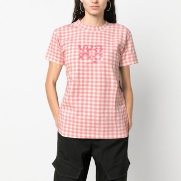 알렉산더왕 여성 이니셜 핑크 반팔티 - Alexanderwang Womens Pink Short sleeved Tshirts 