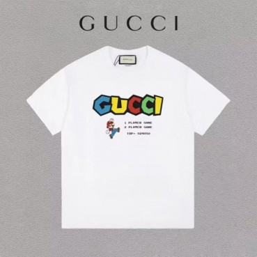 구찌 남성 화이트 크루넥 반팔티 - Gucci Mens White Short sleeved T