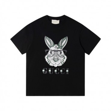 구찌 남성 블랙 크루넥 반팔티 - Gucci Mens Black Short sleeved T