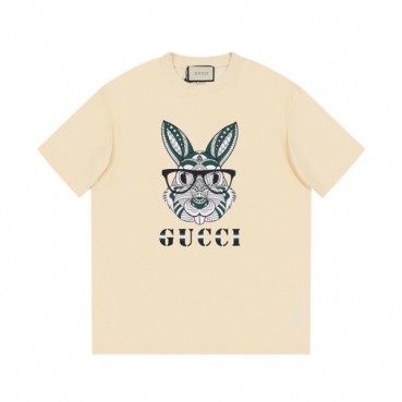 구찌 남성 아이보리 크루넥 반팔티 - Gucci Mens Ivory Short sleeved T