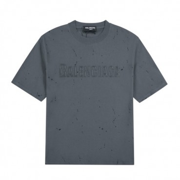 발렌시아가 남성 크루넥 그레이 반팔티 - Balenciaga Mens Gray Short sleeved T