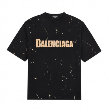 발렌시아가 남성 크루넥 블랙 반팔티 - Balenciaga Mens Black Short sleeved T