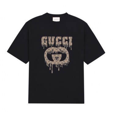 구찌 남성 블랙 크루넥 반팔티 - Gucci Mens Black Short sleeved T