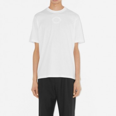 버버리 남성 화이트 크루넥 반팔티 - Burberry Mens White Tshirts 