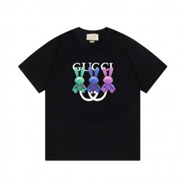 구찌 남성 블랙 크루넥 반팔티 - Gucci Mens Black Short sleeved T