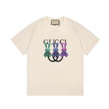 구찌 남성 아이보리 크루넥 반팔티 - Gucci Mens Ivory Short sleeved T