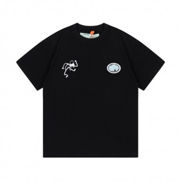 오프화이트 남성 모던 블랙 반팔티 - Off white Mens Black Short sleeved Tshirts 