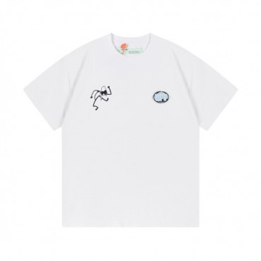 오프화이트 남성 모던 화이트 반팔티 - Off white Mens White Short sleeved Tshirts 