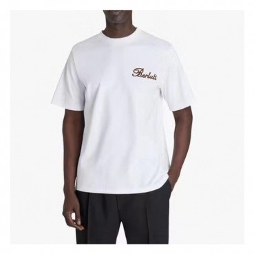 벨루티 남성 화이트 크루넥 반팔티 - Berluti Mens White Tshirts 