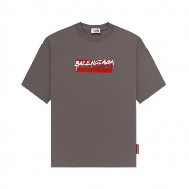 발렌시아가 남성 크루넥 그레이 반팔티 - Balenciaga Mens Gray Short sleeved T