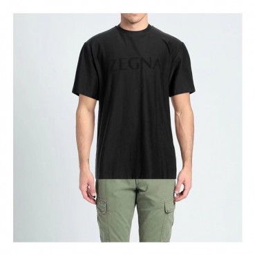제냐 남성 블랙 크루넥 반팔티 - Zegna Mens Black Tshirts 