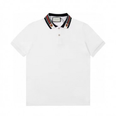 2023 구찌 남성 화이트 폴로 반팔티 - Gucci Mens White Short sleeved T