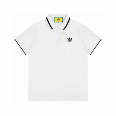 2023 구찌 남성 화이트 폴로 반팔티 - Gucci Mens White Short sleeved T