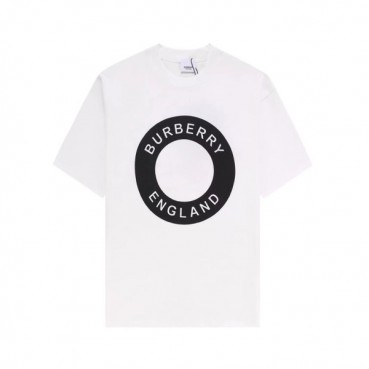 버버리 남성 화이트 크루넥 반팔티 - Burberry Mens White Tshirts 
