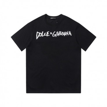 돌체앤가바나 남성 블랙 반팔티 - Dolce&Gabbana Mens Black Tshirts 