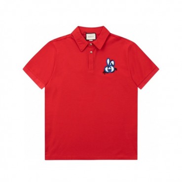 구찌 남성 레드 폴로 반팔티 - Gucci Mens Red Short sleeved T