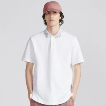 디올 남성 화이트 폴로 반팔티 - Dior Mens White Short sleeved Tshirts 