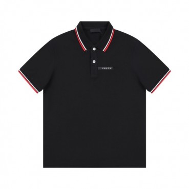 프라다 남성 블랙 폴로 반팔티 - Prada Mens Black Short sleeved Tshirts 