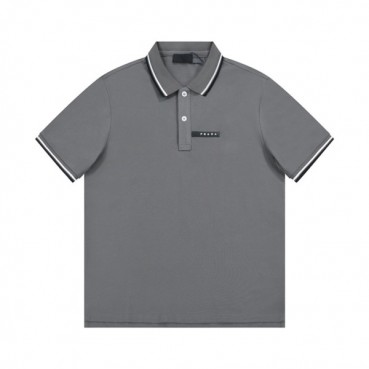 프라다 남성 그레이 폴로 반팔티 - Prada Mens Gray Short sleeved Tshirts 