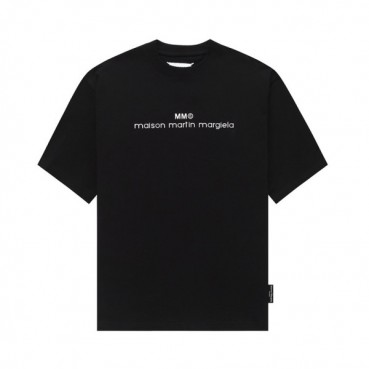 메종마르지엘라 남/녀 크루넥 블랙 반팔티 - Maison Margiela Unisex Black Tshirts 
