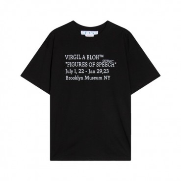 오프화이트 남성 모던 블랙 반팔티 - Off white Mens Black Short sleeved Tshirts 
