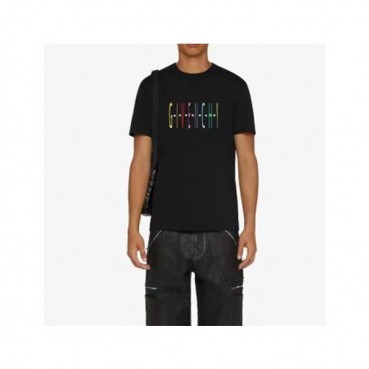 지방시 남/녀 크루넥 블랙 반팔티 - Givenchy Unisex Black Short Sleeved Tshirts 