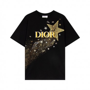 디올 남성 블랙 크루넥 반팔티 - Dior Mens Black Short sleeved Tshirts 