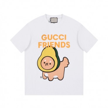 구찌 남/녀 화이트 크루넥 반팔티 - Gucci Unisex White Short sleeved T