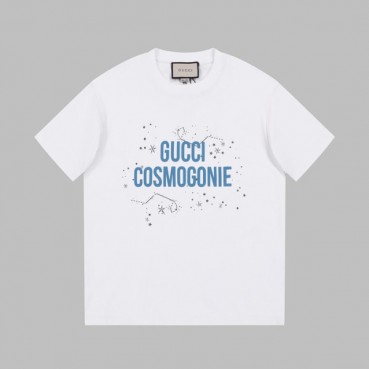 구찌 남/녀 화이트 크루넥 반팔티 - Gucci Unisex White Short sleeved T