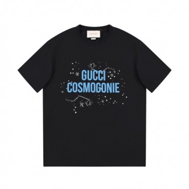 구찌 남/녀 블랙 크루넥 반팔티 - Gucci Unisex Black Short sleeved T