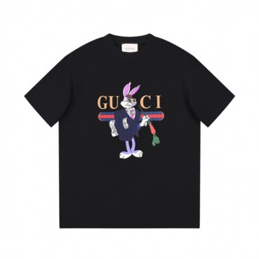 구찌 남/녀 블랙 크루넥 반팔티 - Gucci Unisex Black Short sleeved T