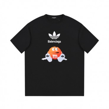 발렌시아가 남성 크루넥 블랙 반팔티 - Balenciaga Mens Black Short sleeved T