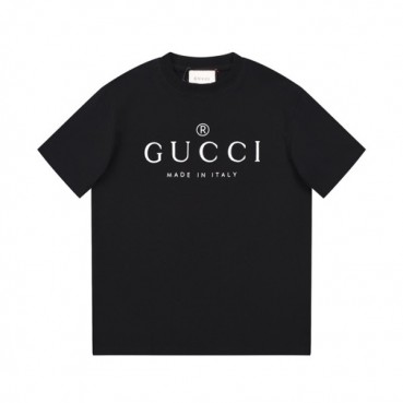 구찌 남/녀 블랙 크루넥 반팔티 - Gucci Unisex Black Short sleeved T